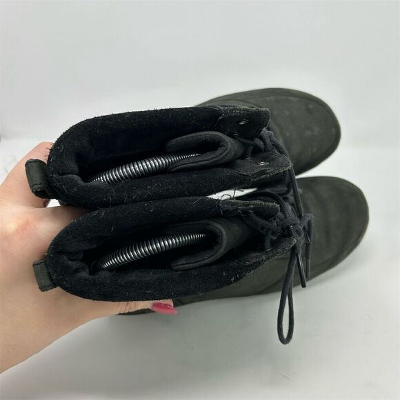 KEEN Women's Black Leather Lace-Up Mid Heel Wedge Boots Size 8.5 - Picture 12 of 14